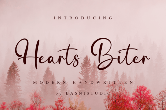 Hearts Biter: A Flowing Script Typeface for Editorial Design