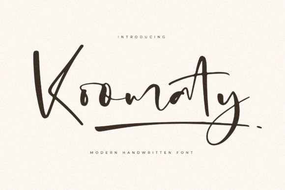 Koomaty: A Handwritten Font for Polished Brand Identity