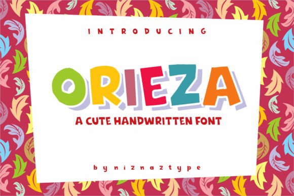 Orieza: A Friendly Handwritten Font for Authentic Branding