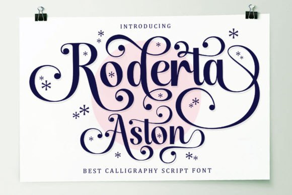 Roderta Aston: An Elegant Script Font for Editorial Design