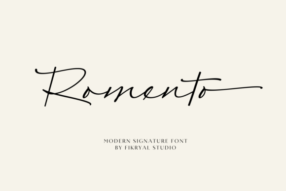 Romento: A Modern Signature Font for Web Headers