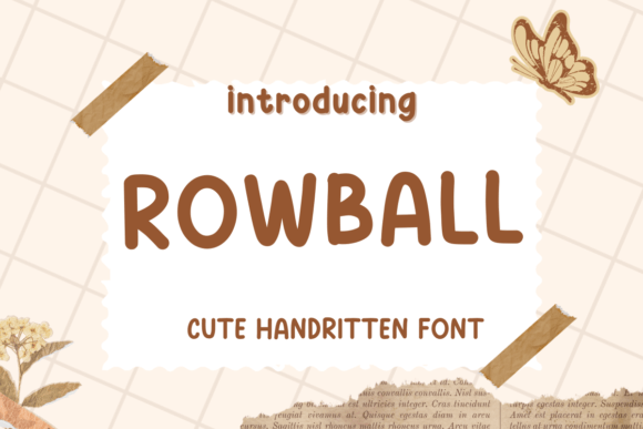 Rowball Font: A Handwritten Typeface for Makers