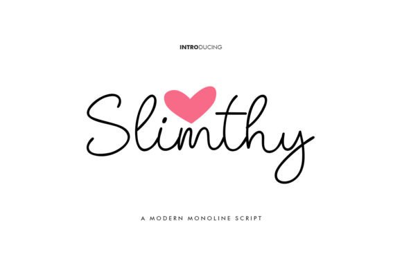 Slimthy: A Modern Script Typeface for Editorial Design